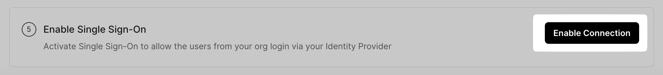Enable SSO Connection